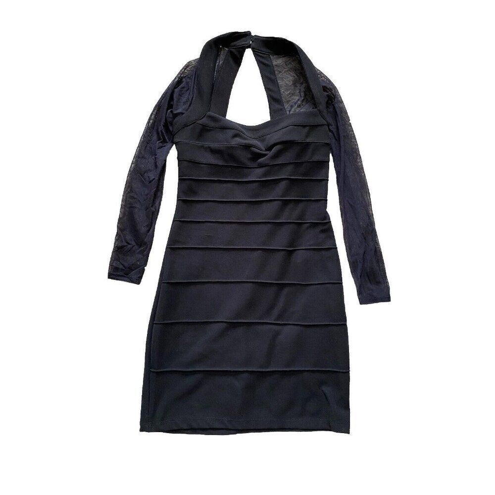 Vintage Moda Int’l Dress Bandage International Medium Stretch Black Bodycon
